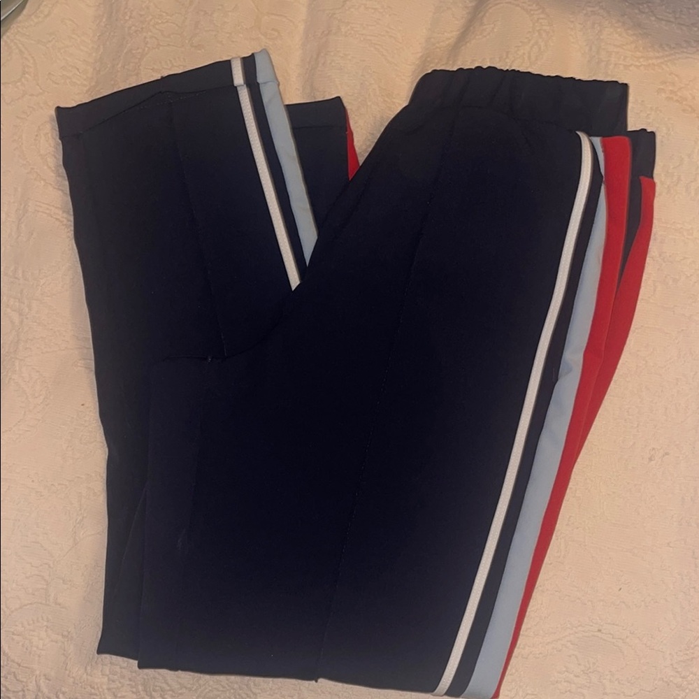 Stylish Navy Track Pants with Stripes